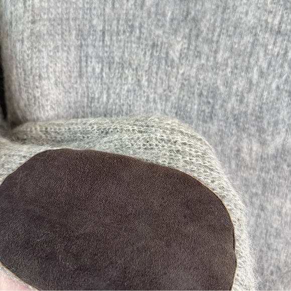 Vintage 60s Wool Mohair Shag Knit Kurt Cobain Cardigan Sweater Sz M w/ Patches - Picture 9 of 9